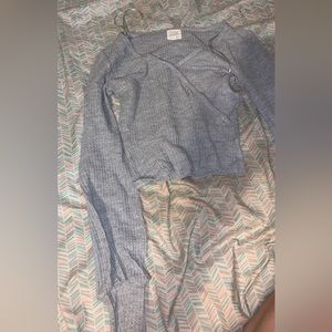 Cropped Waffle Shirt